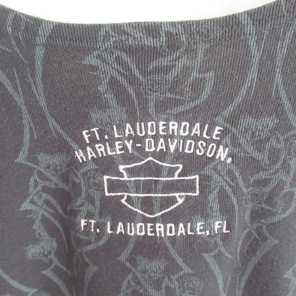 Y2K Harley Davidson Women’s T-Shirt Sz Small Fort Lauderdale, Florida Black - Picture 5 of 11
